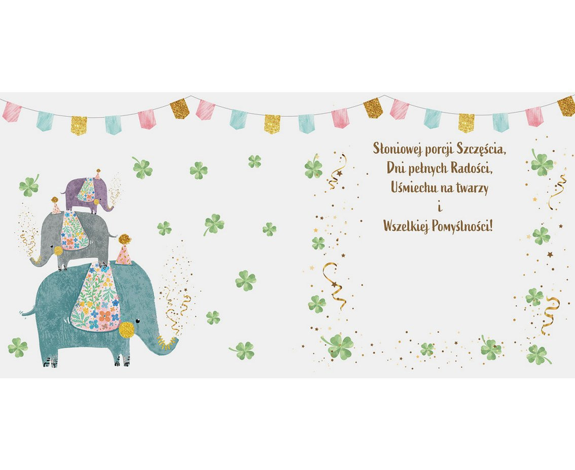 Greeting Card Elephant, 1 pc.